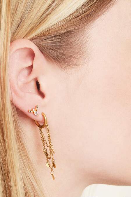 Pendientes Hanging Hearts Color dorado Acero inoxidable 2