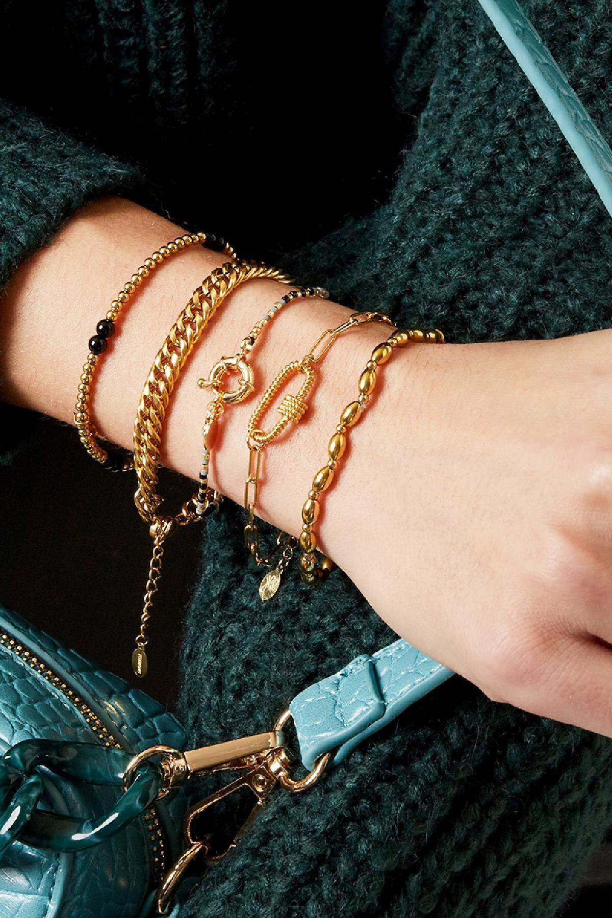Armband Twist Goldfarbe Edelstahl Bild2