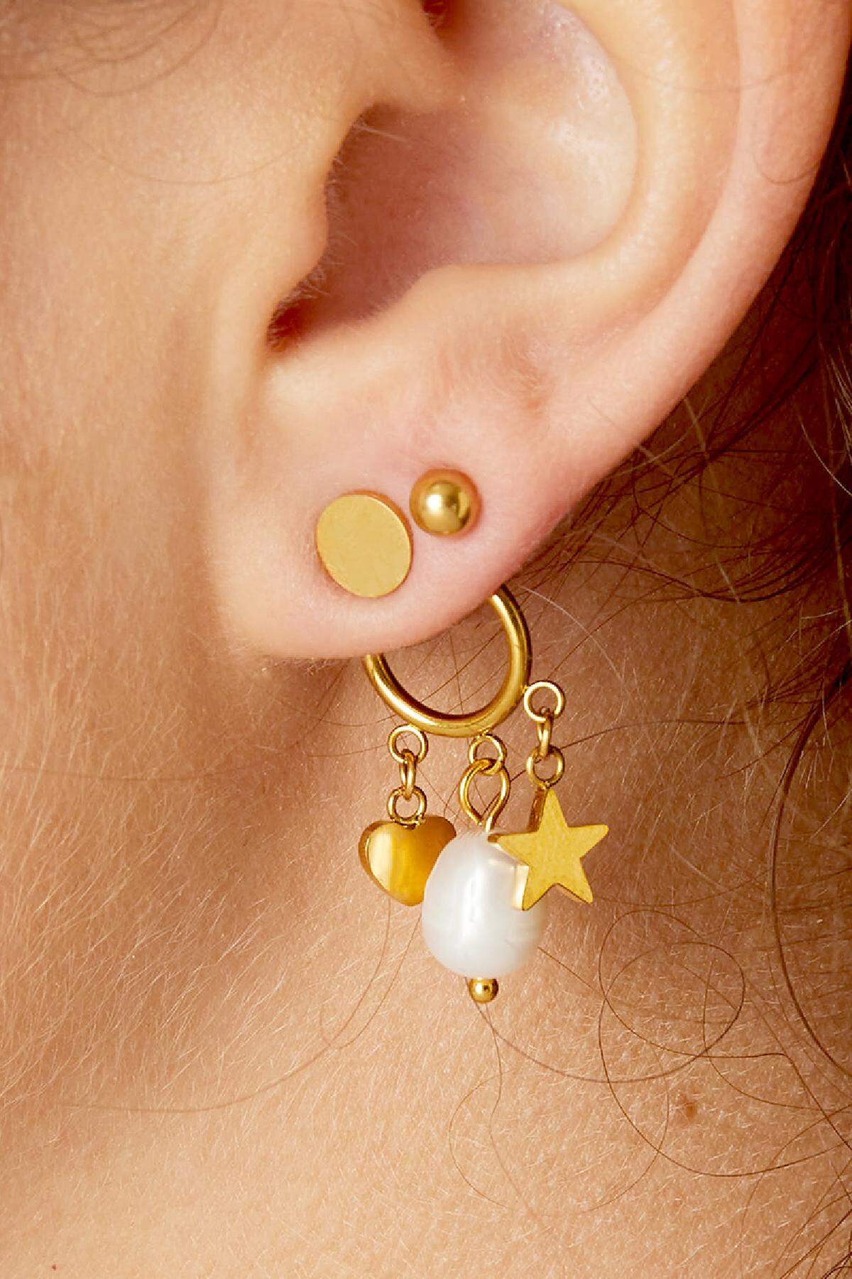 Ohrringe Happy Vibes Goldfarbe Edelstahl h5 Bild2