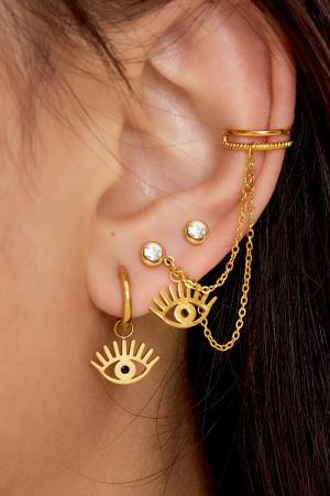 Earcuff Van Roestvrij Staal Eye Goud Kleur Stainless Steel h5 Afbeelding2