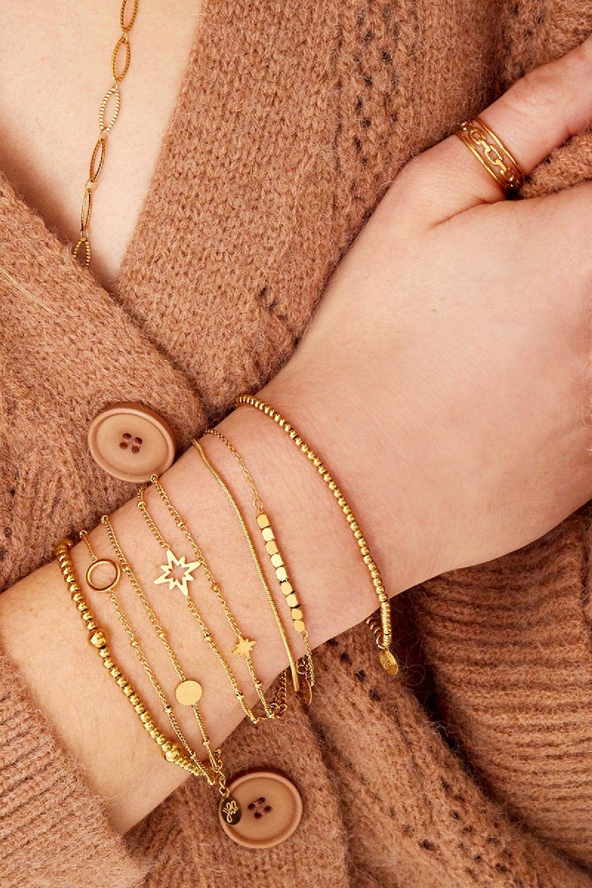 Bracelet Karma Gold Color Stainless Steel