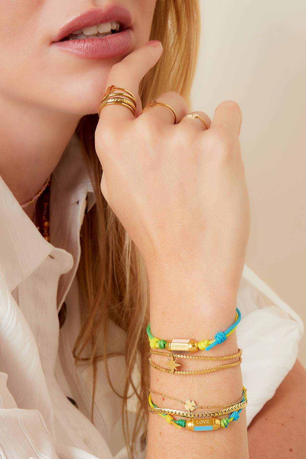 Armband La Vie Amour Mehrfarbig Multi Edelstahl h5 Bild4