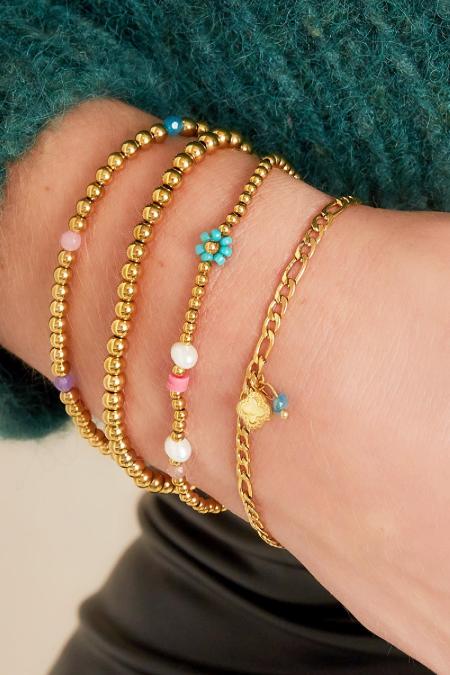 stainless steel bracelet with stone 2