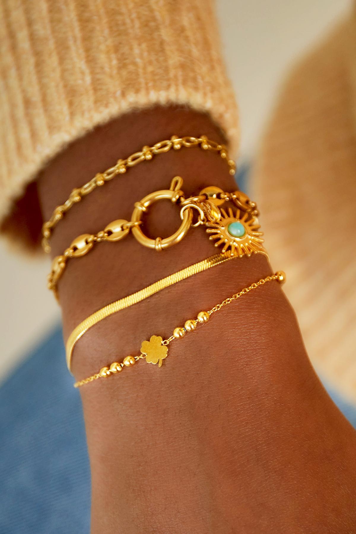 Groothandel Goudkleurig RVS Armband voor Vrouwen Basic Uitvoering -, foto 3 van 4