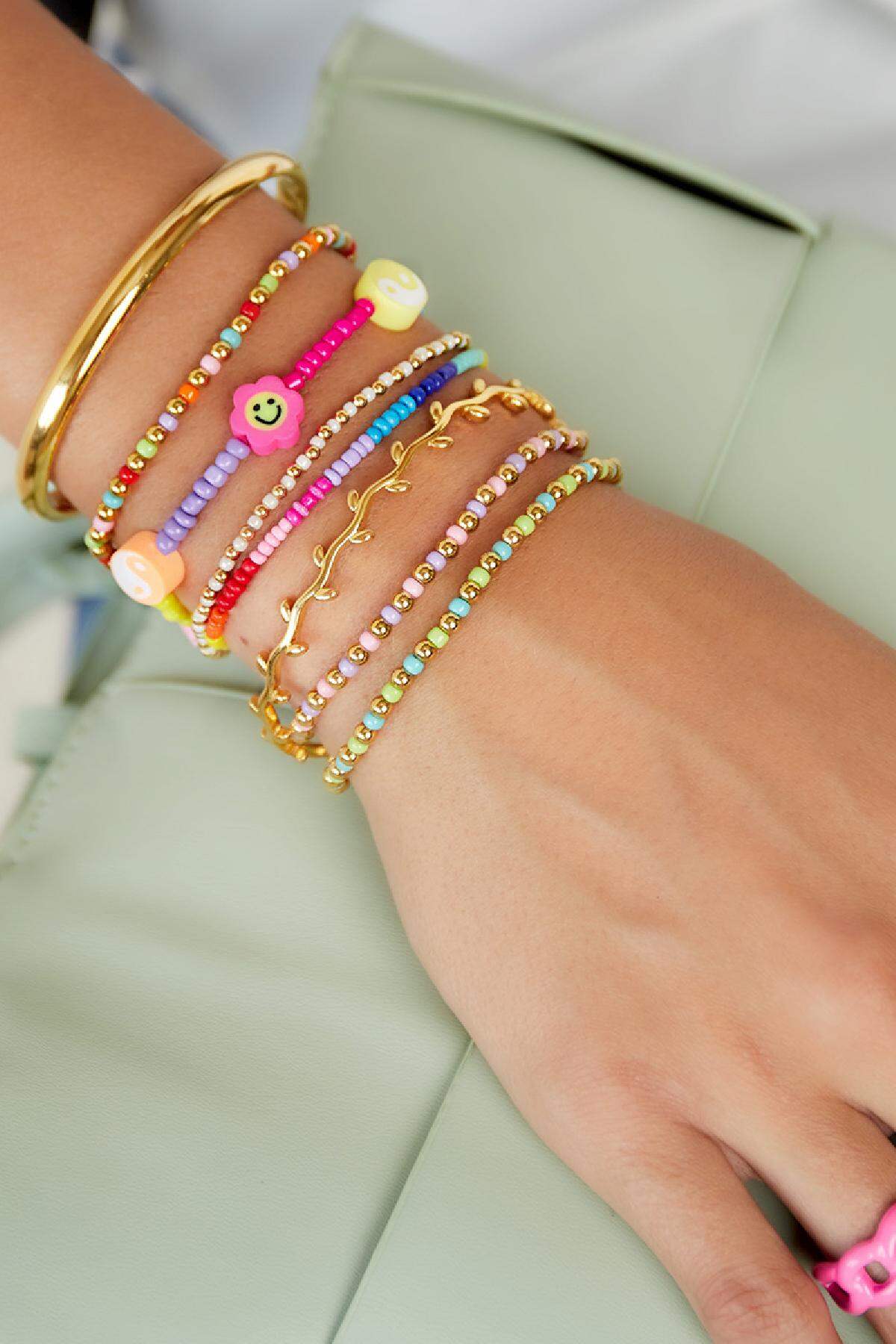 Armband farbige Perlen Multi Glas Bild2