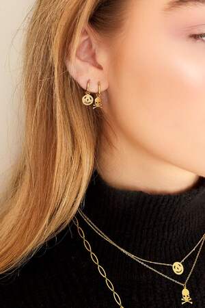 stainless steel earrings round pumpkin h5 Picture2