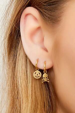 stainless steel earrings round pumpkin h5 Picture3