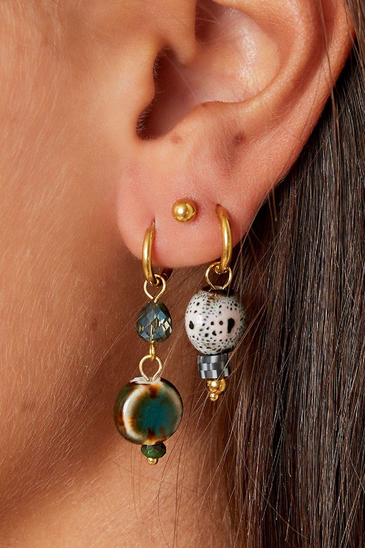 Boucles d'oreilles avec breloque colorée Small Acier inoxydable h5 Image3
