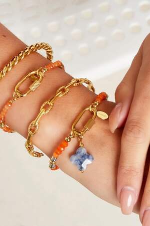 Armband Perlen ovaler Verschluss Multi Stone h5 Bild2