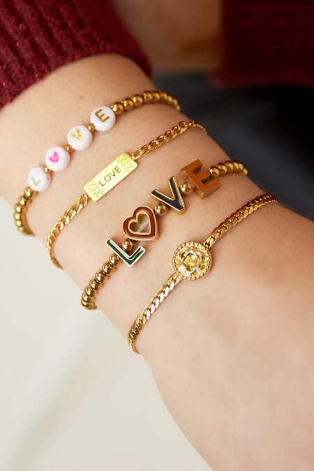 braccialetto rosa Gold Stainless Steel