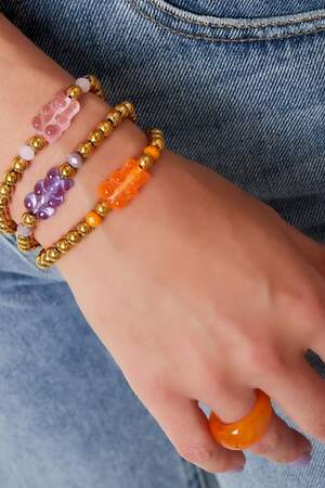 Armband Gummibärchen Lila Edelstahl h5 Bild3
