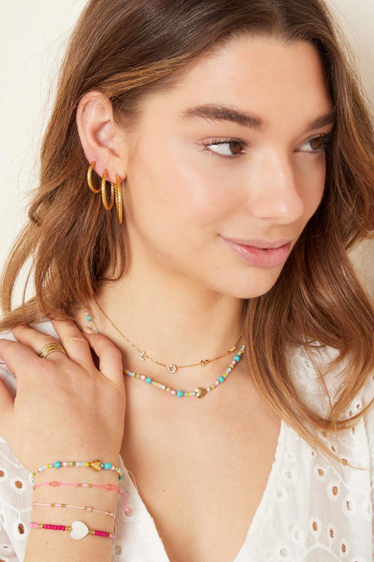 Blaues Herzarmband - #summergirls-Kollektion Multi Edelstahl h5 Bild3