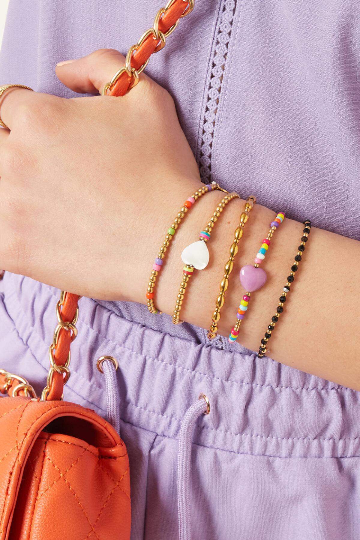 Bracelet coeur - collection #summergirls Couleur or Acier inoxydable Image2