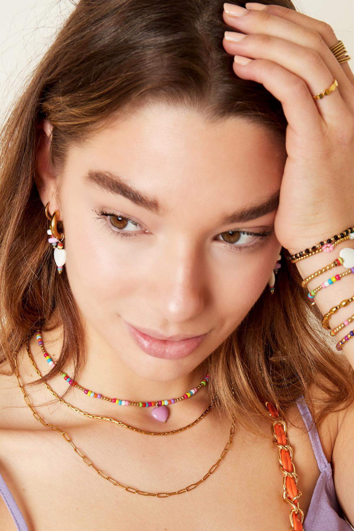 Bracelet coeur - collection #summergirls Couleur or Acier inoxydable Image3