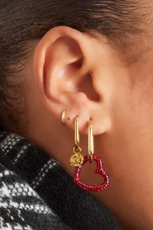 rose earrings Gold Color Stainless Steel h5 Picture3