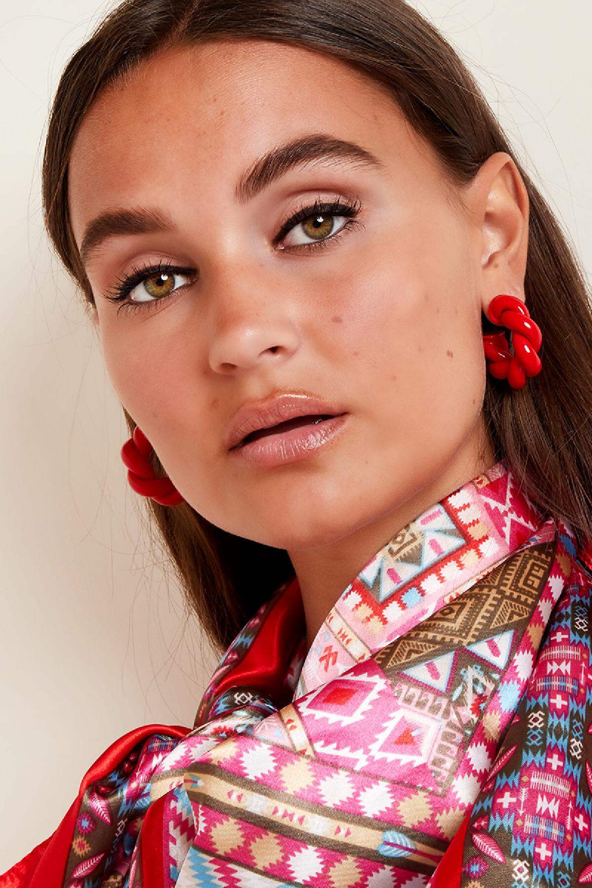 Twist-Ohrringe - #summergirls-Kollektion Rot Kupfer h5 Bild3