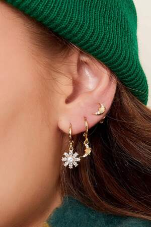 Oorbellen maantje - Sparkle collectie Goud kleur Koper h5 Afbeelding3