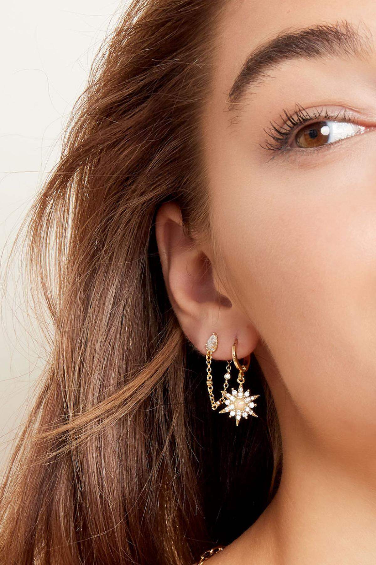 Pendientes estrella - Colección Sparkle Plata Cobre Imagen4