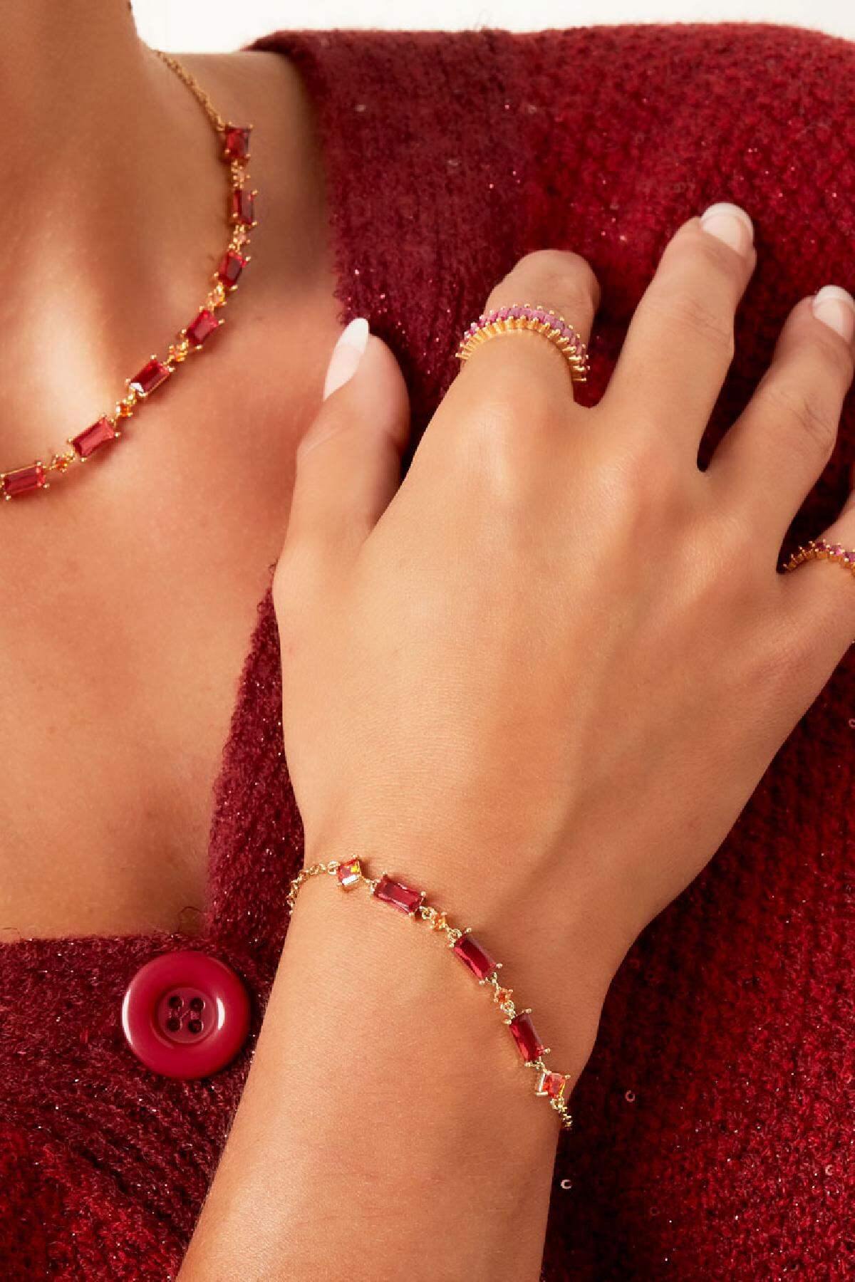 Bracciale pietre colorate - Collezione Sparkle Orange & Gold Copper h5 Immagine3