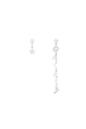 Oorbellen Galaxy Star Zilver Stainless Steel h5