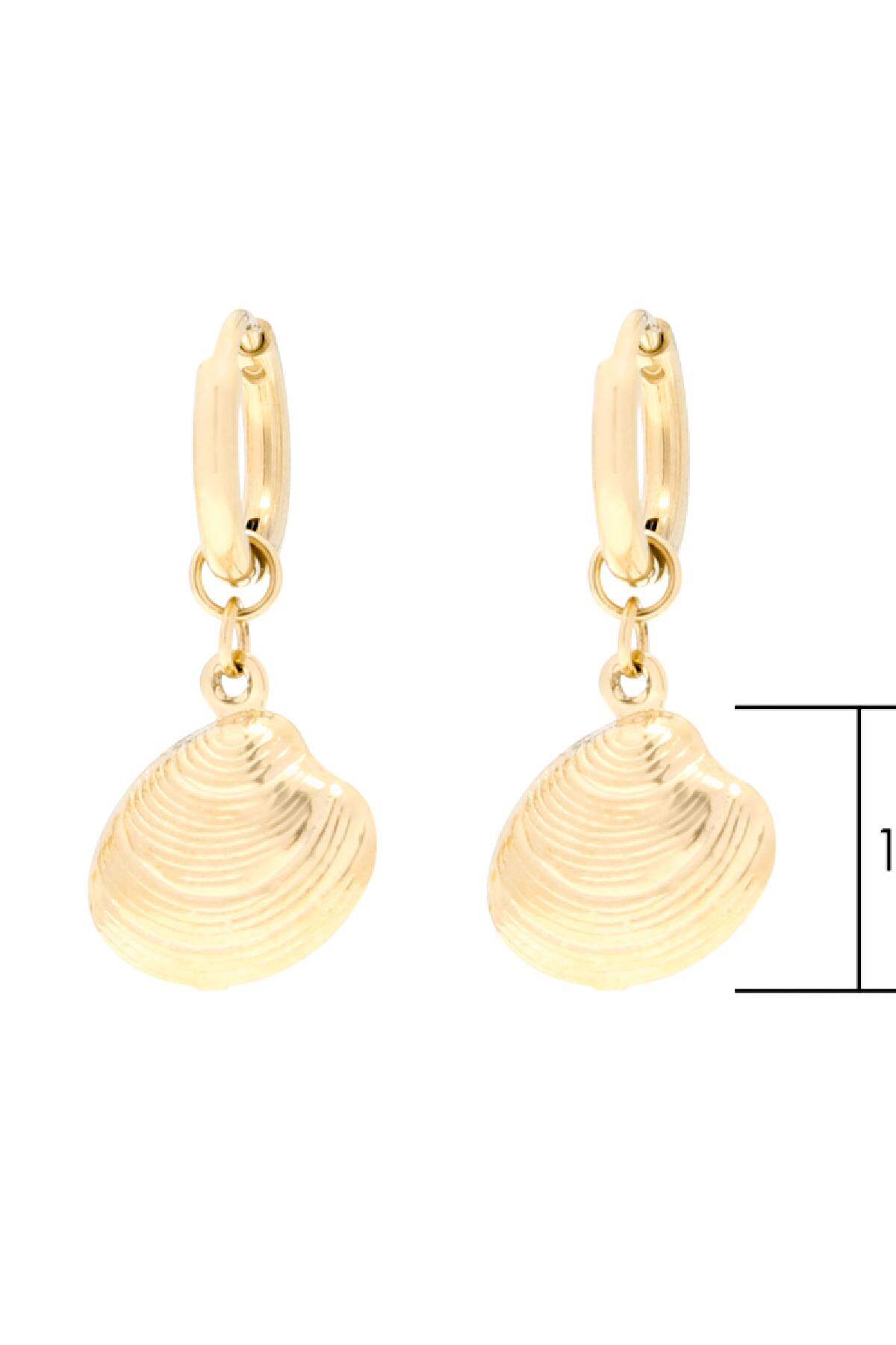 Earrings Shell Beach Argenté Acier inoxydable Image2