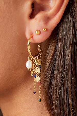 Shooting Circles Mehrfarbige Ohrringe Goldfarbe Edelstahl h5 Bild3