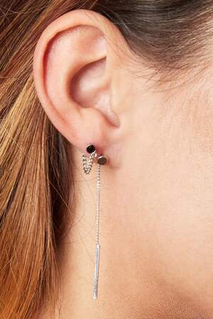 Ohrringe Round Stud And Dangle Silber Kupfer h5 Bild2