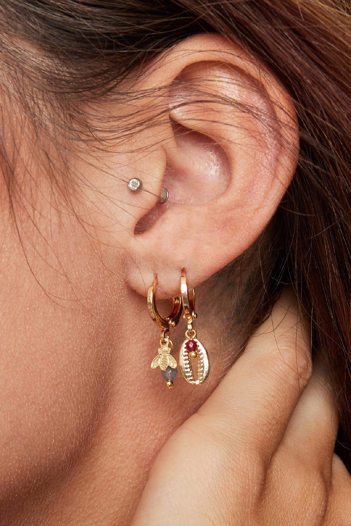 Earrings Fly Away Argenté Cuivré h5 Image2