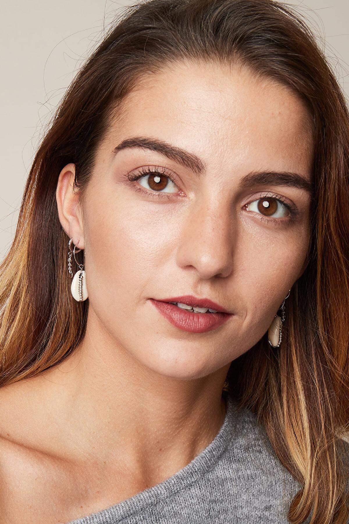 Earrings Sparkle and Circle Plata Cobre Imagen2