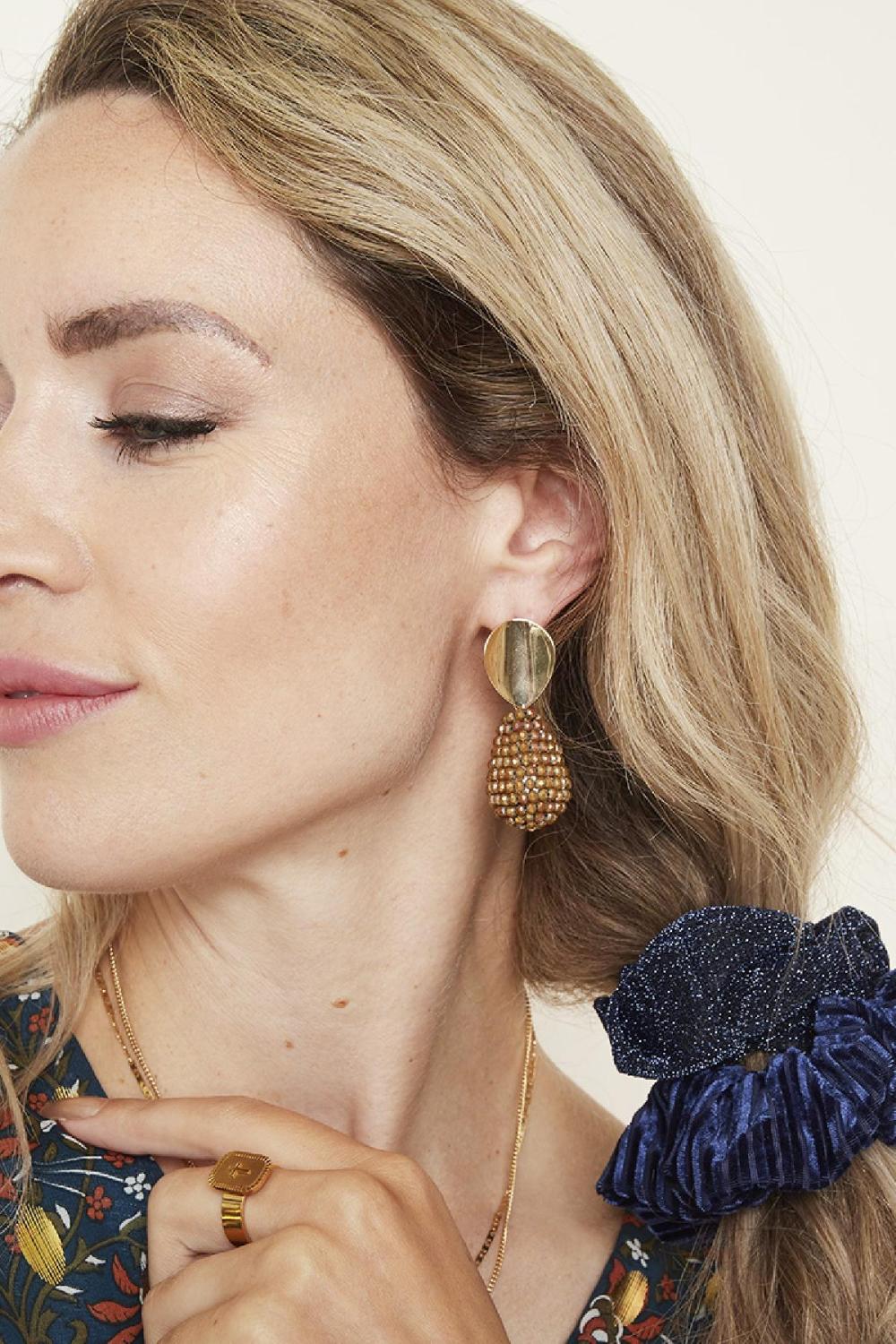 Aretes Cherry On My Cake Naranja Cobre Imagen2