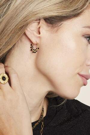 Pendientes Colorful Crystal Beads Negro h5 Imagen2