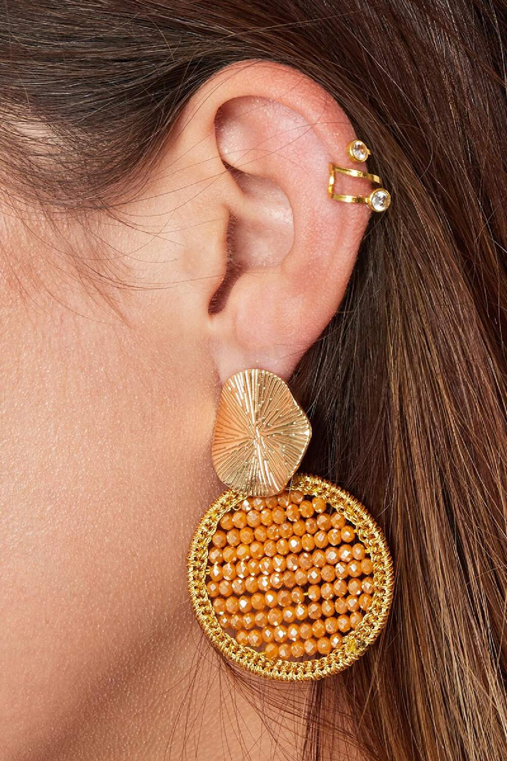 Earcuff River Goldfarbe Edelstahl h5Bild2