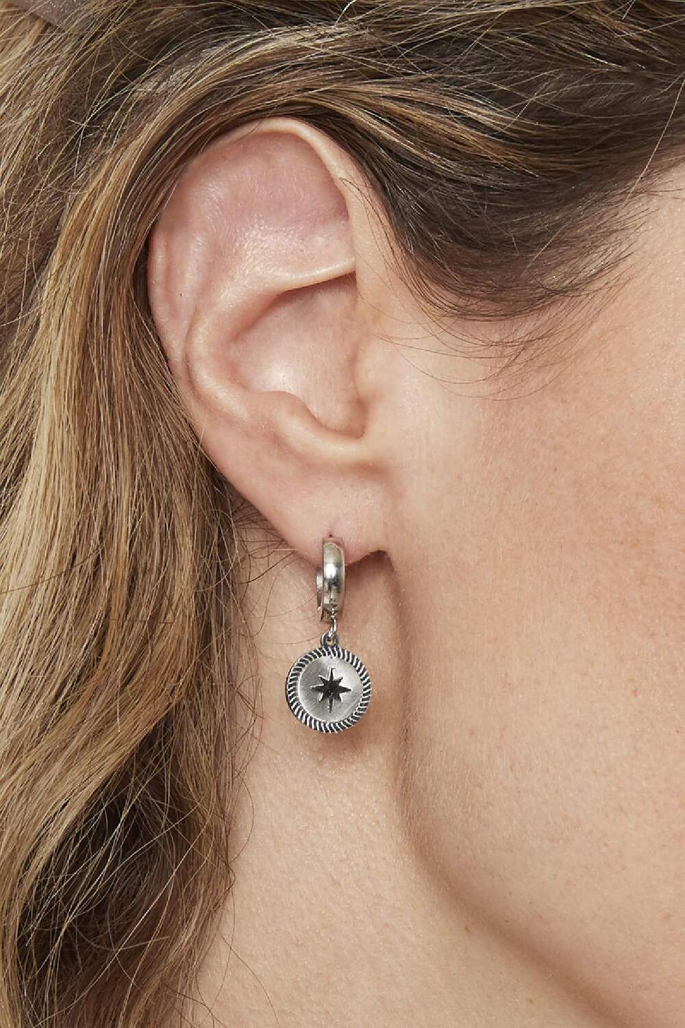 Earrings Rising Star Silver Color Stainless Steel h5Immagine2