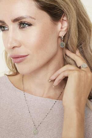 Earrings Rising Star Silver Color Stainless Steel h5 Immagine3