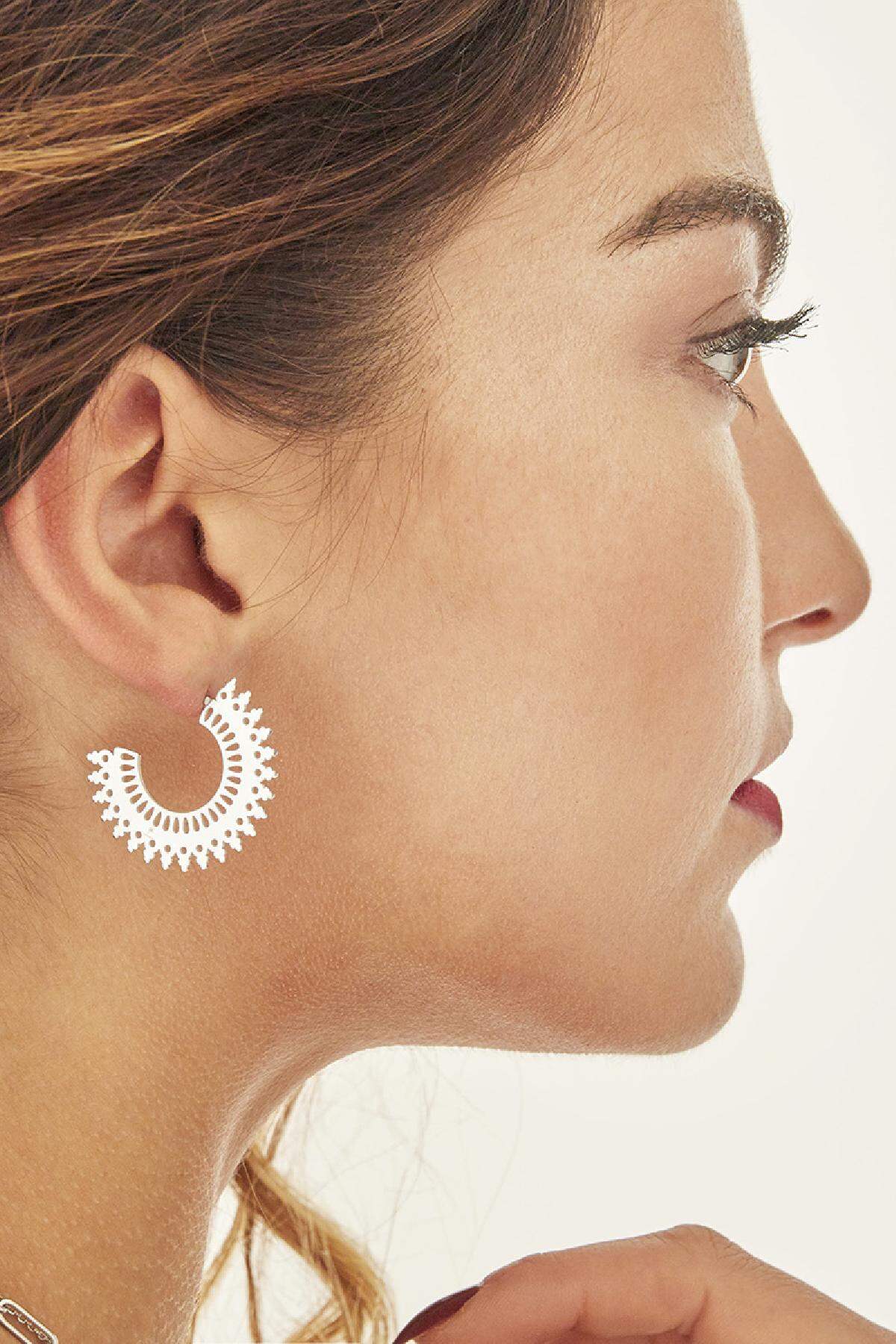 Pendientes Mia Plata Acero inoxidable h5 Imagen2