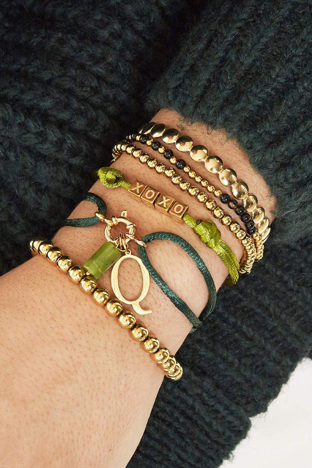 Bracelet Satin Kisses Marron Acier inoxydable h5 Image2