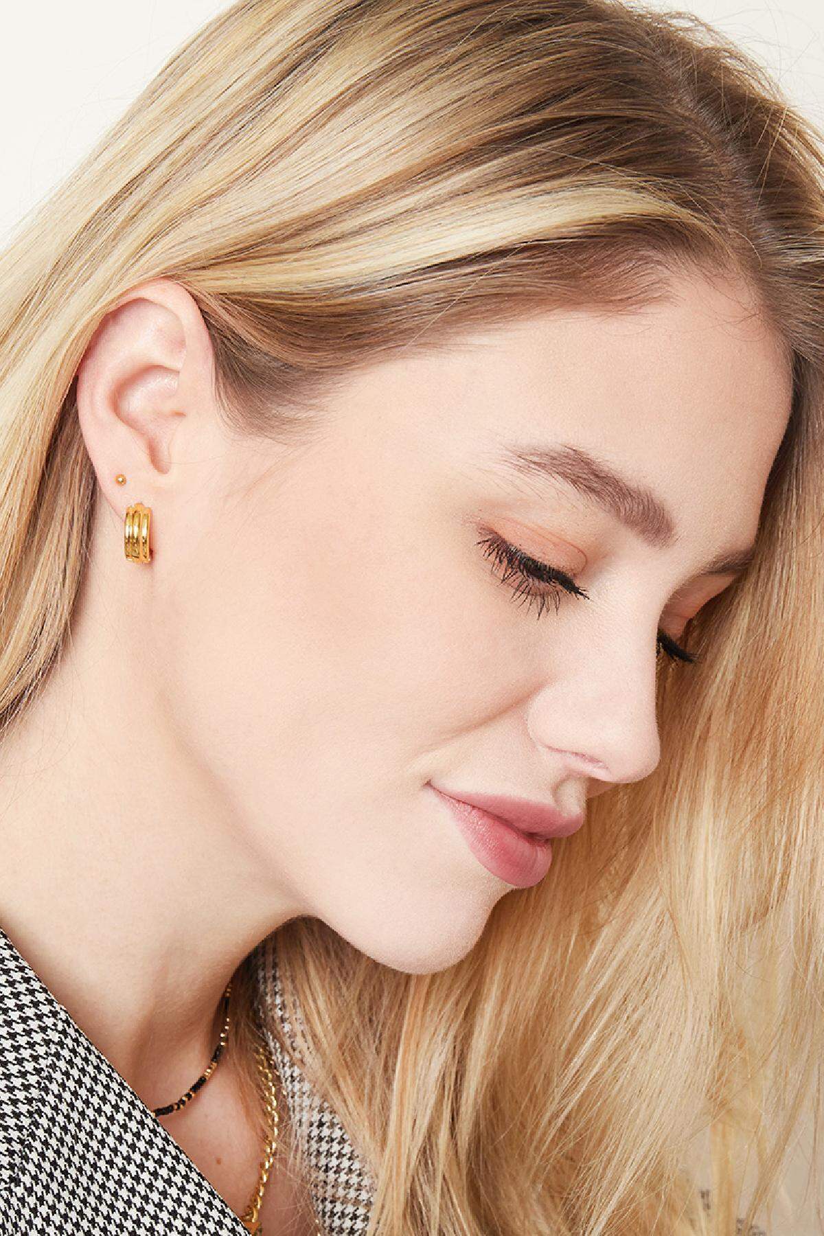 Ohrringe Glammish Goldfarbe Edelstahl h5 Bild3