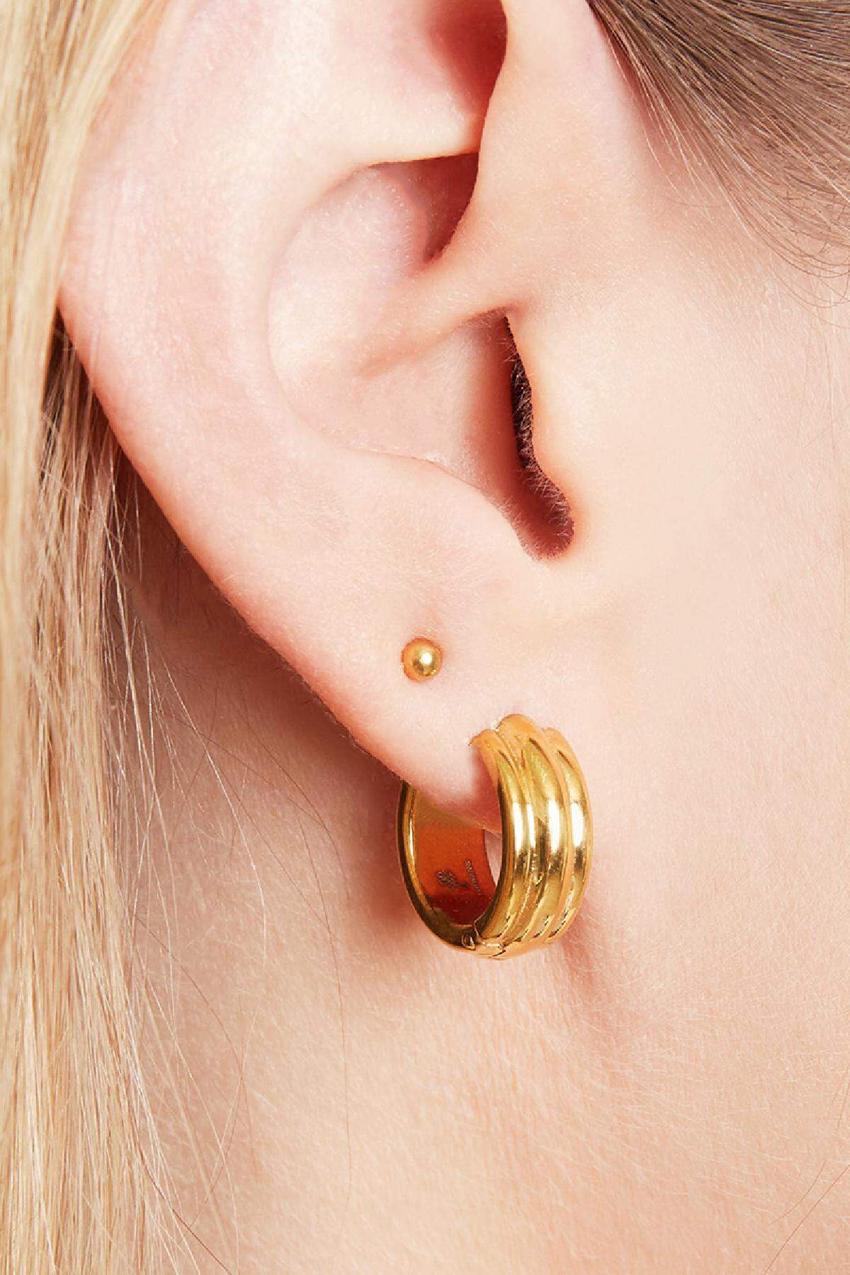 Ohrringe Glammish Goldfarbe Edelstahl Bild2