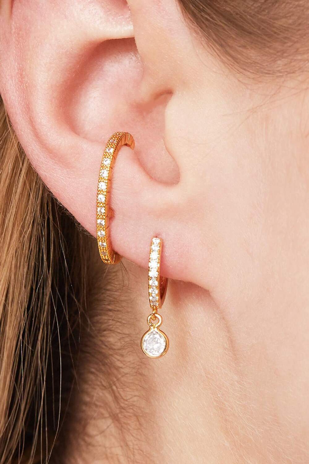 Earcuff Piercing Shimmer Silber Kupfer h5Bild2
