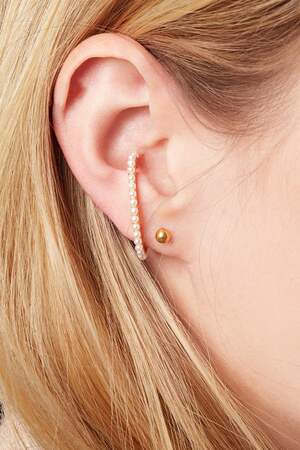 Earcuff Piercing Pearls Argenté Cuivré h5 Image2