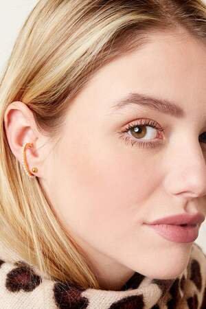 Earcuff Piercing Pearls Argenté Cuivré h5 Image3