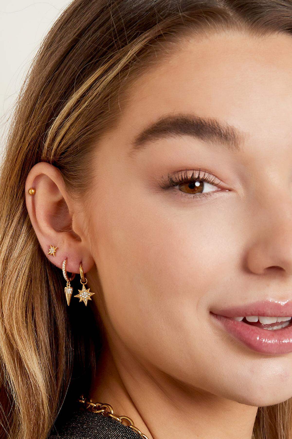 stainless steel earrings star  h5 Picture3