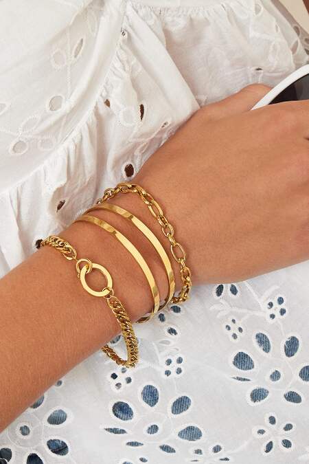 Armband Connect Goldfarbe Edelstahl 2
