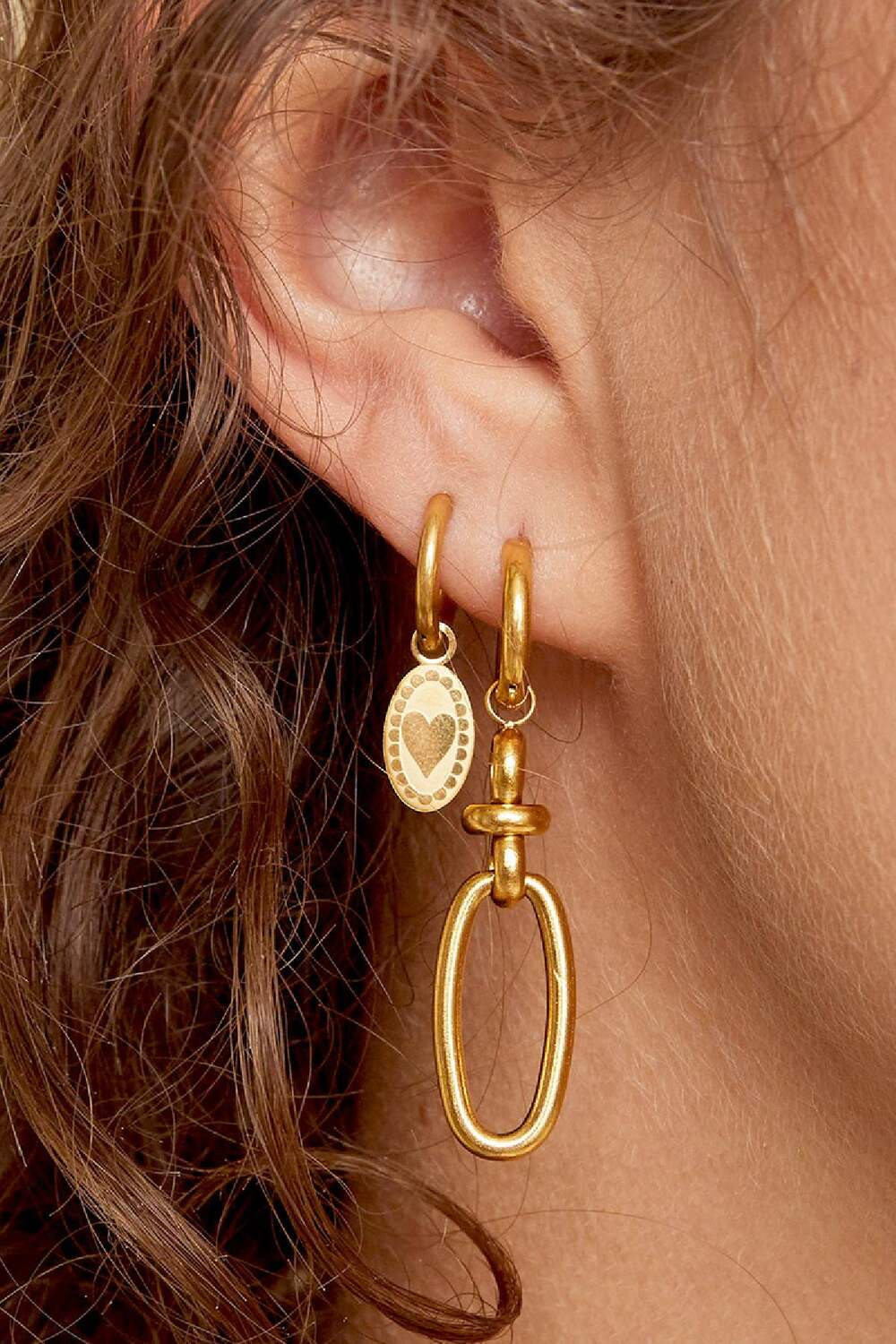 Boucles d'oreilles Embossed Acier inoxydable h5Image2
