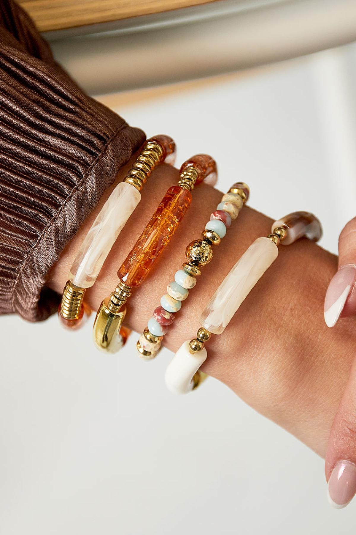 Groothandel Stenen Armband met Veelkleurige Kralen voor Vrouwen - Natuursteen Collectie Groen | Statement Design, foto 3 van 4