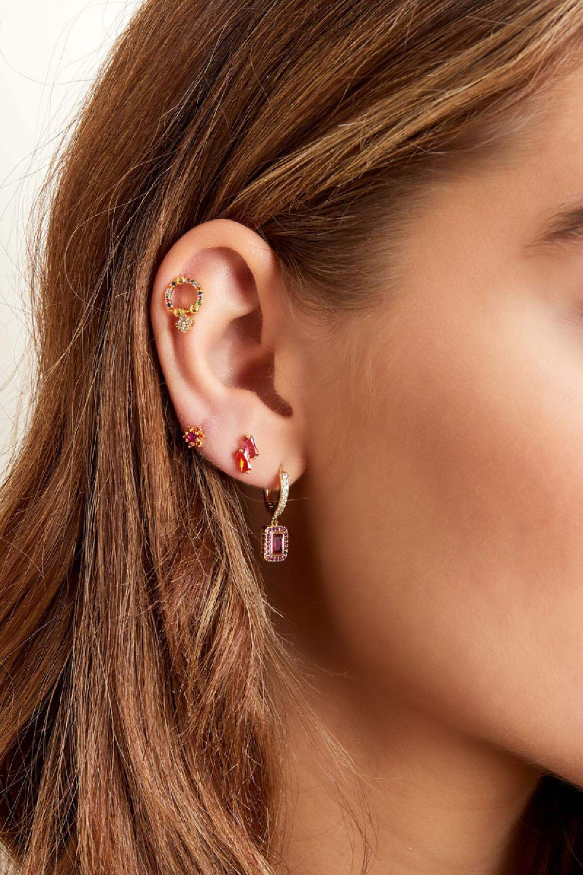 Piercing flor - colección Sparkle Fucsia Cobre Imagen5
