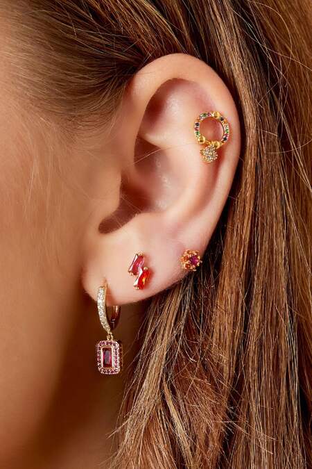 Piercingring - Kollektion Sparkle Goldfarbe Kupfer 2