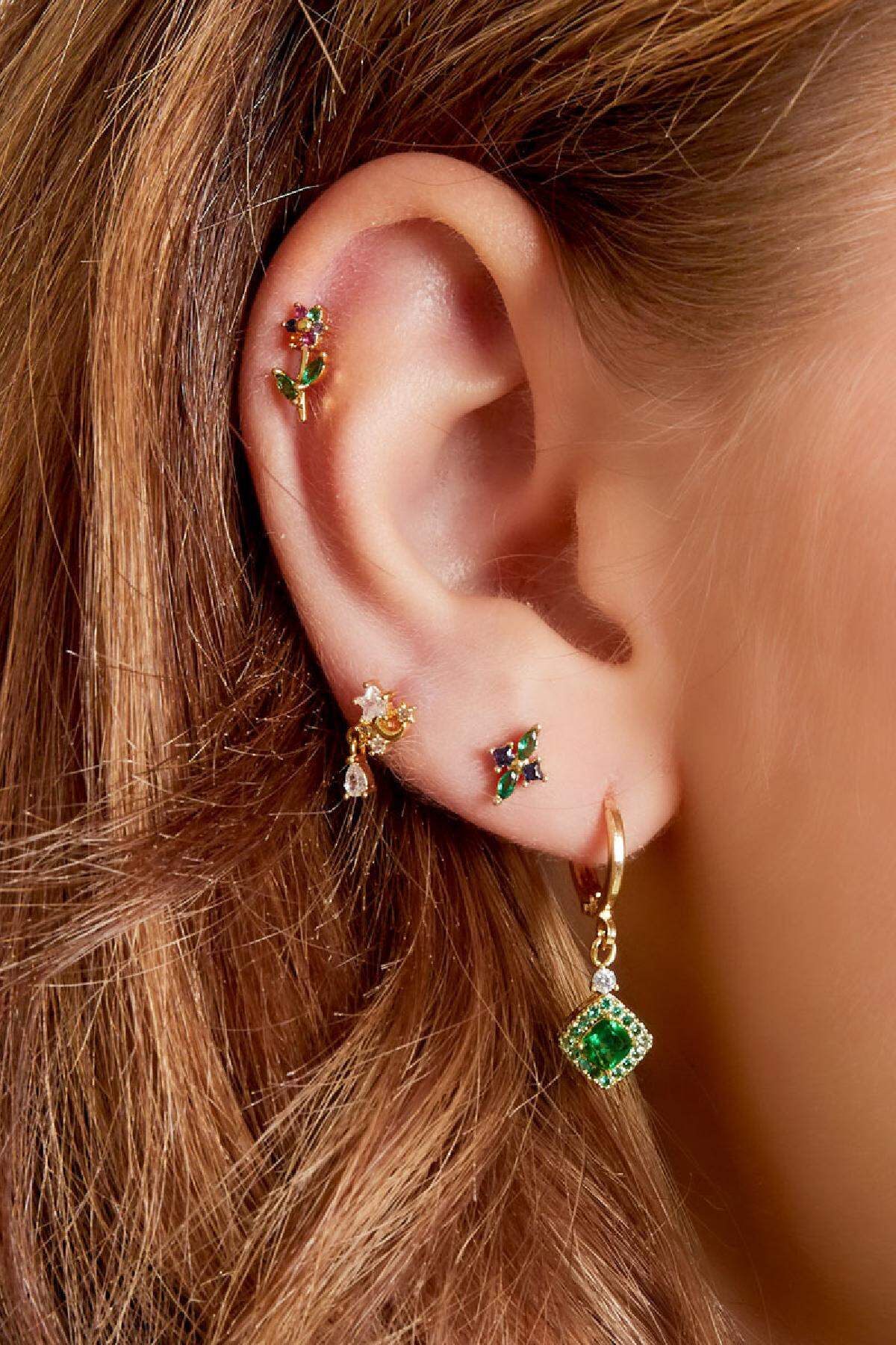 Piercing flor - colección Sparkle Multicolor Cobre h5 Imagen3