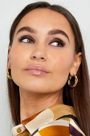 Earrings shell look Gold Color Stainless Steel h5 Picture2