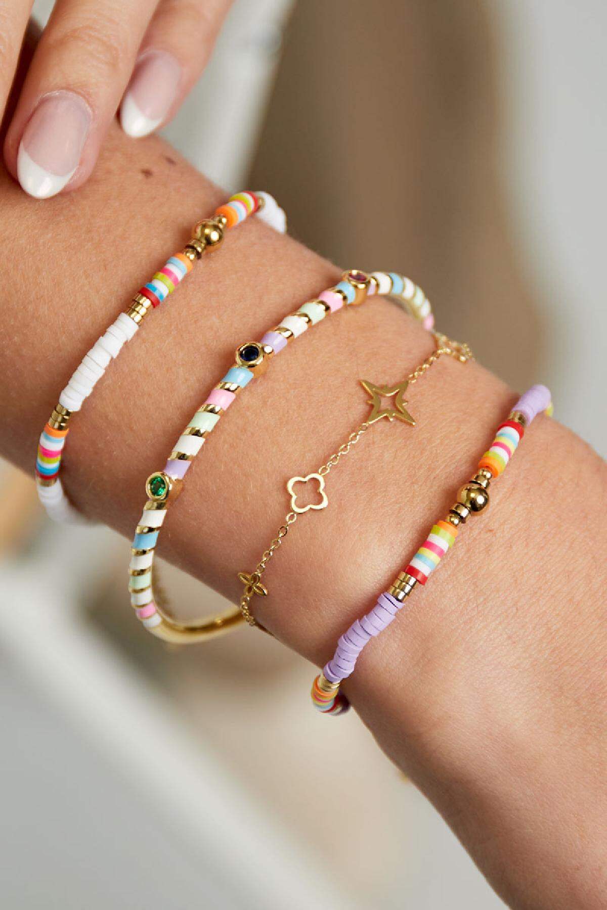 Bracciale con charms Gold Stainless Steel Immagine2